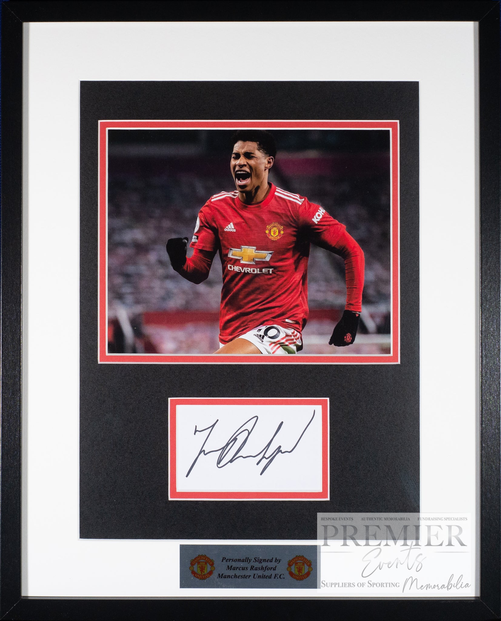 Marcus Rashford Manchester United Signed Card