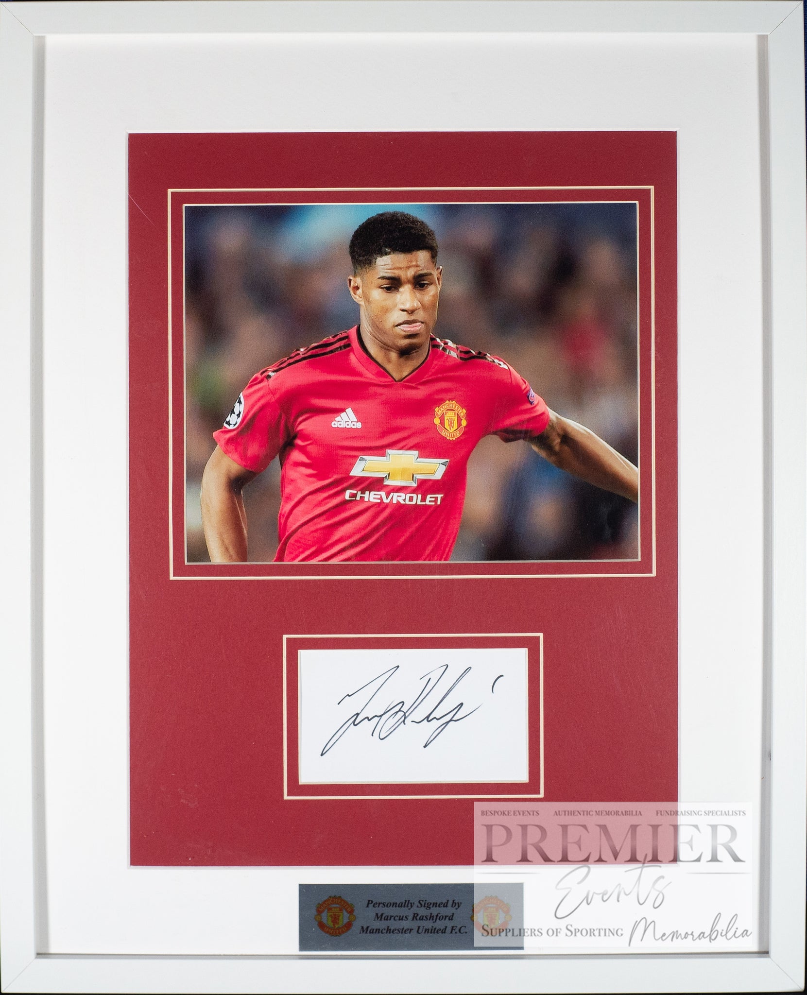 Marcus Rashford Manchester United Signed Card