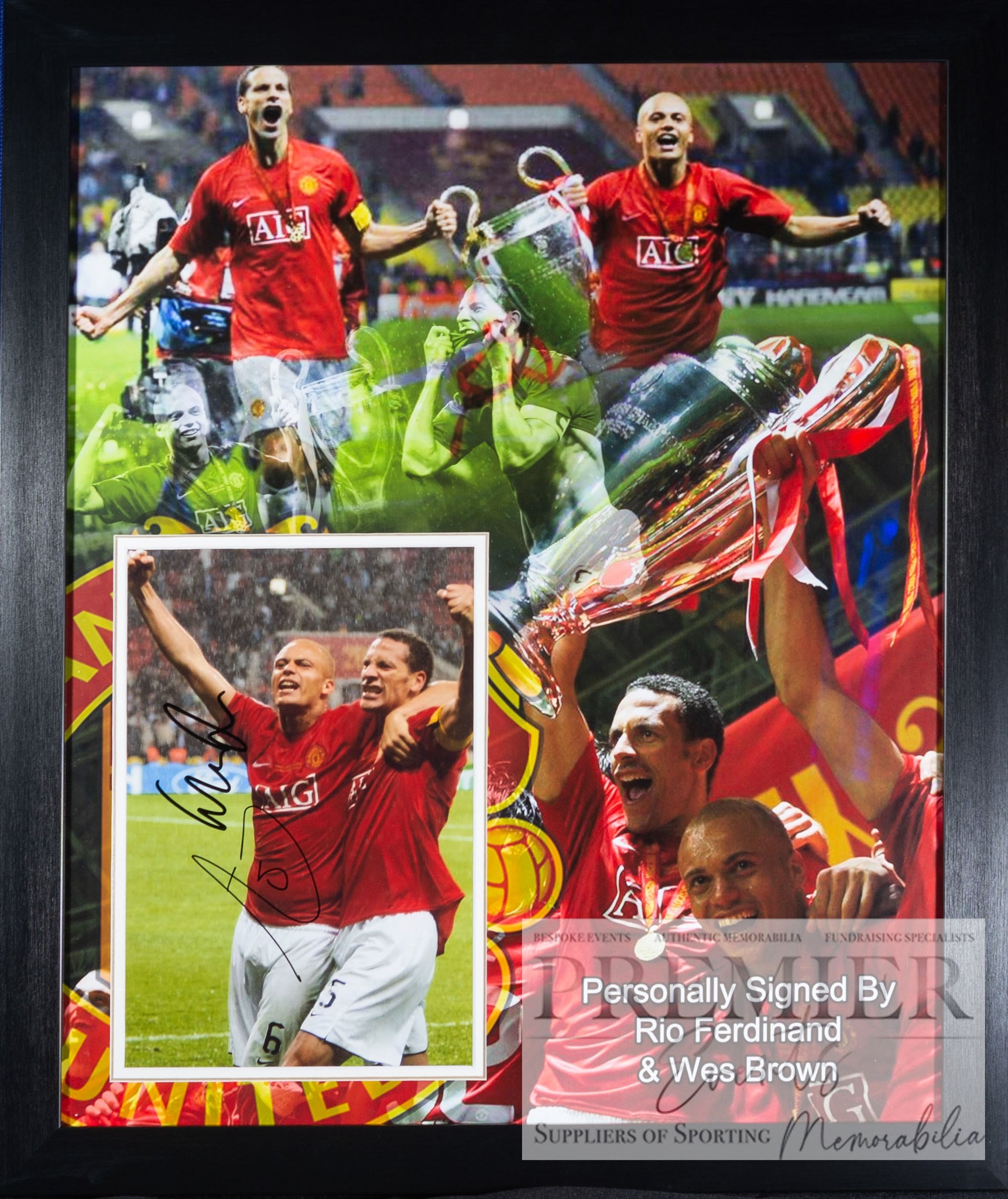 Rio Ferdinand & Wes Brown Manchester United Signed Photo