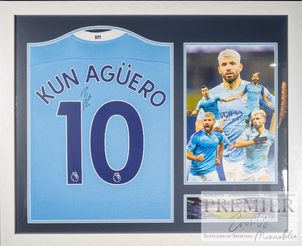 Sergio Aguero Manchester City Signed Shirt