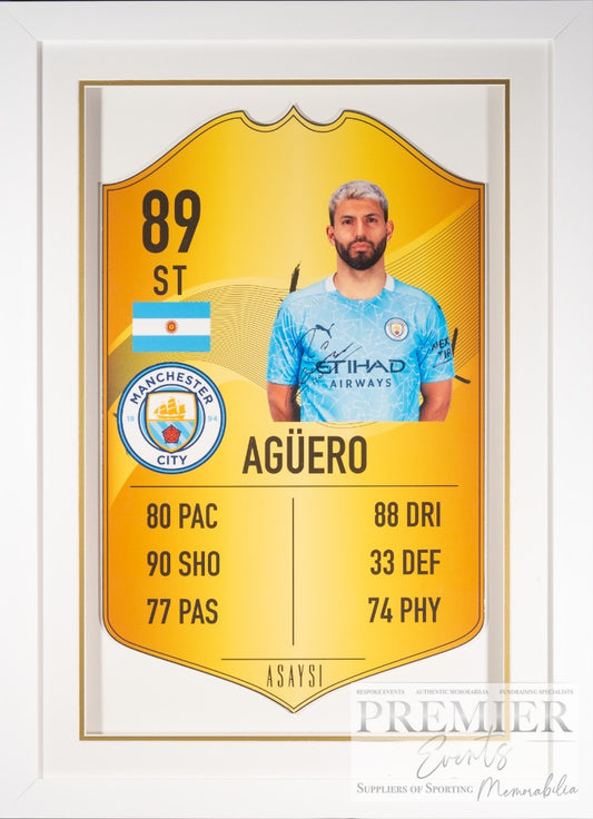 Sergio Aguero Manchester City Signed FUT Card