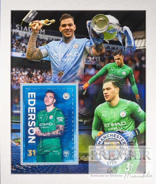 Ederson Manchester City Signed Photo